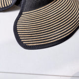Daiiibabyyy Straw hats for women Visor Empty Top Hat Women's Summer Sunscreen Commuter Sun Hat Bow Rear Elastic Riding Cap