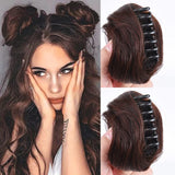 Daiiibabyyy Fashion Wig Hair Claw Bun Messy Scrunchies Hairpiece Accessories Claw Clip Chignon Curly Fake Hair Elastic Hair Band for Women