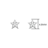 Daiiibabyyy Dainty Mini Star Ear Piercing Stud Earrings for Women Gold Color Zircon Flat Helix Lobe Popular Stacking Fashion Jewelry E372
