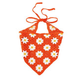 Daiiibabyyy Classic Colorful Daisy Flower Strawberry Knitted Headband for Women Summer Triangle Bandana Turban Hair Accessories Gifts daiiibabyyy