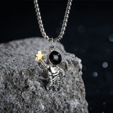 Hip hop Minimalist Lovers Matching Friendship Spaceman Astronaut  Distance Couple Necklace Jewelry Anniversary Gift Wholesale daiiibabyyy