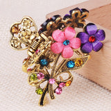 Daiiibabyyy Women Butterfly Crystal Rhinestone Hair Clips Girl Flower Big Barrettes Hair Pins Hair Accessories Hairstyle Design Styling Tool