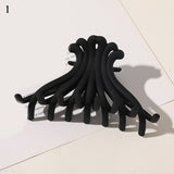 New Korean Fall And Winter Milk Tea Color Brown Acrylic Hair Claws Clips Multicolored Geometrical Matte Hair Clip Accessories daiiibabyyy