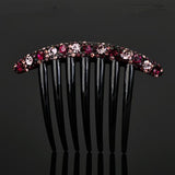 Daiiibabyyy Vintage Flower Crystal Hairclips Fashion Hair Combs Plastic Shiny Hairpins for Women Hair Accessories Bun Headdress