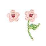 Korean Hand Woven Glass Rice Beads Flower Tassel Earrings Women's Cute Glamour Dangle Earrings Party Jewelry Accessories daiiibabyyy
