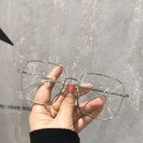 Luxury Anti Blue Light Glasses Men Women Diamond Studded Oversized Square Eyeglasses Computer Goggles Eyewear Glitter Frame daiiibabyyy