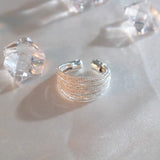 Daiiibabyyy Statement Multi Layers Metallic Fashion Rings For Women Personality New Open Ring