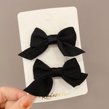 Daiiibabyyy 6pcs Kids Handmade Mini Fabric Ribbon Bows Hairpin Women Girls Child Hair Clip Barrettes Gift Accessories Set Free Shipping