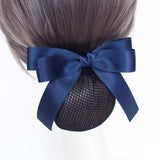 Daiiibabyyy Bow Hair Clip Elegant Hotel Bank Net Yarn Hair Bun Maker Hairpins Korea Nurse Professional Hair Net Cover Snood Hair Accessories