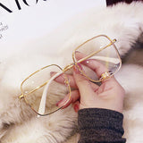 Luxury Anti Blue Light Glasses Men Women Diamond Studded Oversized Square Eyeglasses Computer Goggles Eyewear Glitter Frame daiiibabyyy