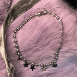 Daiiibabyyy Vintage Exquisite Star Charms Pendant Necklaces Trendy Jewelry Cool Y2k Shiny Crystal Star Chains Choker for Women Party