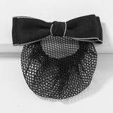 Daiiibabyyy Bow Hair Clip Elegant Hotel Bank Net Yarn Hair Bun Maker Hairpins Korea Nurse Professional Hair Net Cover Snood Hair Accessories