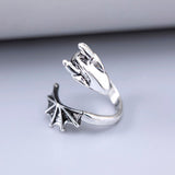 Gothic Punk Winding Centipede Ring For Teen Metal Hip Hop Vintage Couple Ring Women Man  Goth 2022 New Jewelry Ring Accessories