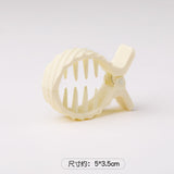 Daiiibabyyy Coiled Hair Clip High Ponytail Fixed Artifact Horsetail Shark Hairpin Behind The Head Female Hair Clip Claw Clip 2023 New