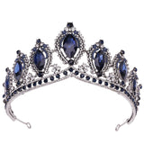 Daiiibabyyy Royal Queen Tiaras Crystal Wedding Crown Headdress Bride Diadem for Women Prom Head Jewelry Bridal Hair Accessories