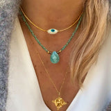 Daiiibabyyy Fashion evil eye Pendant Choker Necklace for Women Crystal Wedding Statement Jewelry Wholesale Gifts New zircon pendant for spri