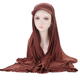 Daiiibabyyy New Baseball Caps for Women with Muslim Hijab Causal Scarf Hajib and Cap in One Fashion Hijab Hair Cover Turban Scarf for Moslem