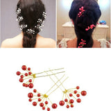 Daiiibabyyy 3 Pcs Wedding Hairpins Bridal Pearl Flower Crystal Hair Pins Bridesmaid Gift Hairdressing Metal Women Girl Hair Accessories