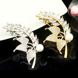 Color Rhinestone Wheat Ears Brooches For Women Elegant Plant Pin Brooch Jewelry Coat Accessories Gift Wholesale daiiibabyyy