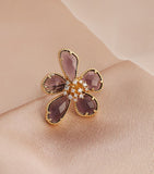 Trendy Exaggerate Crystal Zircon Flower Geometric Index Finger Rings For Women Wedding Party Jewelry Open Adjustable Rings Gift daiiibabyyy