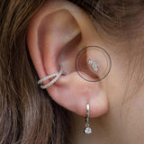 Daiiibabyyy Dainty Mini Star Ear Piercing Stud Earrings for Women Gold Color Zircon Flat Helix Lobe Popular Stacking Fashion Jewelry E372