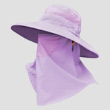 Daiiibabyyy Hat Scarf 2PCS Couple Bucket Hat Removable Mesh Hiking Cap Women Men Summer Outdoor Fishing Panama Sun Protection Visor Hat 9029