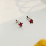 Daiiibabyyy Mini Colorful Heart Ear Cartilage Piercing Lobe Stud Earring for Women Y2k Accessories Tragus Rook Helix Flat Ear Jewelry KAE312