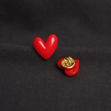 Daiiibabyyy 2Pcs Cartoon Red Small Heart Enamel Brooch Pins Cute Women Brooch Denim Jackets Lapel Pin Decoration Badge Fashion Jewelry Gift