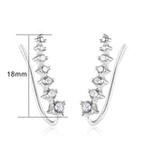 Daiiibabyyy Long Dipper Ear Hook Clip Climbing Earring for Women Shiny Zirconia Rose Gold Color Ear Cuff Earing Gift Fashion Jewelry E527