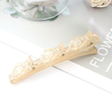 Daiiibabyyy Solid Color Braided Hair Clips Korean Fashion Duckbill Hairpins with 3 Small Clips Rhinestones Girls Bangs Clip Styling Barrette