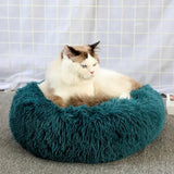 Super Soft Pet Dog Beds House Kennel Sofa Round Cat Winter Warm Sleeping Bag Long Plush Puppy Cushion Mat For Labradors daiiibabyyy