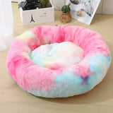 Super Soft Pet Dog Beds House Kennel Sofa Round Cat Winter Warm Sleeping Bag Long Plush Puppy Cushion Mat For Labradors daiiibabyyy