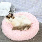 Super Soft Pet Dog Beds House Kennel Sofa Round Cat Winter Warm Sleeping Bag Long Plush Puppy Cushion Mat For Labradors daiiibabyyy