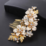 QYY Fashion Crystal Wedding Hair Accessories Hairpins Bridal Hair Jewelry Rhinestone Women Hair Pins Clips Headpieces daiiibabyyy