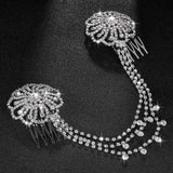 QYY Fashion Crystal Wedding Hair Accessories Hairpins Bridal Hair Jewelry Rhinestone Women Hair Pins Clips Headpieces daiiibabyyy