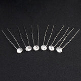QYY Fashion Crystal Wedding Hair Accessories Hairpins Bridal Hair Jewelry Rhinestone Women Hair Pins Clips Headpieces daiiibabyyy