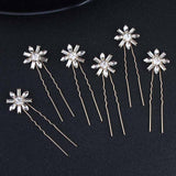 QYY Fashion Crystal Wedding Hair Accessories Hairpins Bridal Hair Jewelry Rhinestone Women Hair Pins Clips Headpieces daiiibabyyy