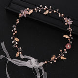 New Wedding Hair Accessories Bride Pearl Head Band Gold Head Band Bride Flower Hair Accessories Princess Head Band Handmade Gift daiiibabyyy