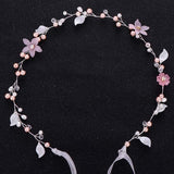 New Wedding Hair Accessories Bride Pearl Head Band Gold Head Band Bride Flower Hair Accessories Princess Head Band Handmade Gift daiiibabyyy