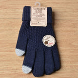 Women's Cashmere wool Knitted Gloves Winter Warm thick touch screen gloves Solid Mittens for Mobile Phone Tablet Pad daiiibabyyy