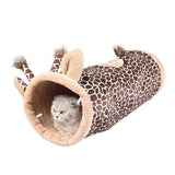 High Quality Folding Channel Dinosaur Giraffe Black Cat Tunnel Pet Cat Bed Small Dog Puppy Kennel Cat Sleeping Bag Warm Nest daiiibabyyy