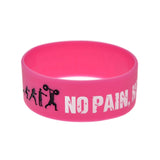 New Design Punk Everybody Fit NO PAIN NO GAIN Silicone Bracelet For Men Fashion Outdoor Basketball Wristband Friendship Gift daiiibabyyy