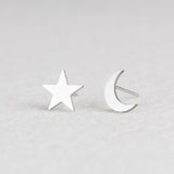 Stainless Steel Animal Heart Star Moon Stud Earrings for Women Korean Minimalist Earrings Jewelry Accessories daiiibabyyy