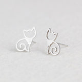 Stainless Steel Animal Heart Star Moon Stud Earrings for Women Korean Minimalist Earrings Jewelry Accessories daiiibabyyy