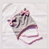 Baby Cotton Hat  Autumn Winter Children's Scarf Hat Sets  Bowknot Ear Baby Girl Boy Warm Beanies daiiibabyyy