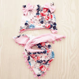 Baby Cotton Hat  Autumn Winter Children's Scarf Hat Sets  Bowknot Ear Baby Girl Boy Warm Beanies daiiibabyyy