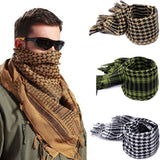 Fashion Mens Lightweight Square Outdoor Shawl Military Arab Tactical Desert Army Shemagh KeffIyeh Arafat Scarf Fashion daiiibabyyy