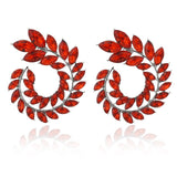 XIYANIKE 10 Colors Rhinestone Statement Earrings  Geometric  Big Round Stud Earrings For Women Crystal Luxury Wedding Gift daiiibabyyy