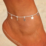 KISSWIFE Vintage Boho Multi Layer Beads Anklets For Women Fashion Sun Pendent Anklet Handmade Chain Foot Party Jewelry daiiibabyyy