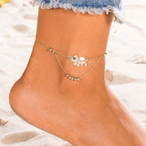 KISSWIFE Vintage Boho Multi Layer Beads Anklets For Women Fashion Sun Pendent Anklet Handmade Chain Foot Party Jewelry daiiibabyyy
